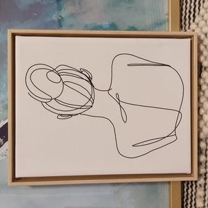 Opalhouse 8x10 Canvas Quiet Moment Woman Line Art Drawing